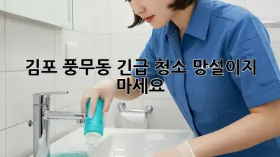 김포 풍무동 긴급 청소, 망설이지 마세요!